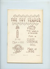 October 1971 The Toy Trader Magazine Doll Collectors of America Doll Making