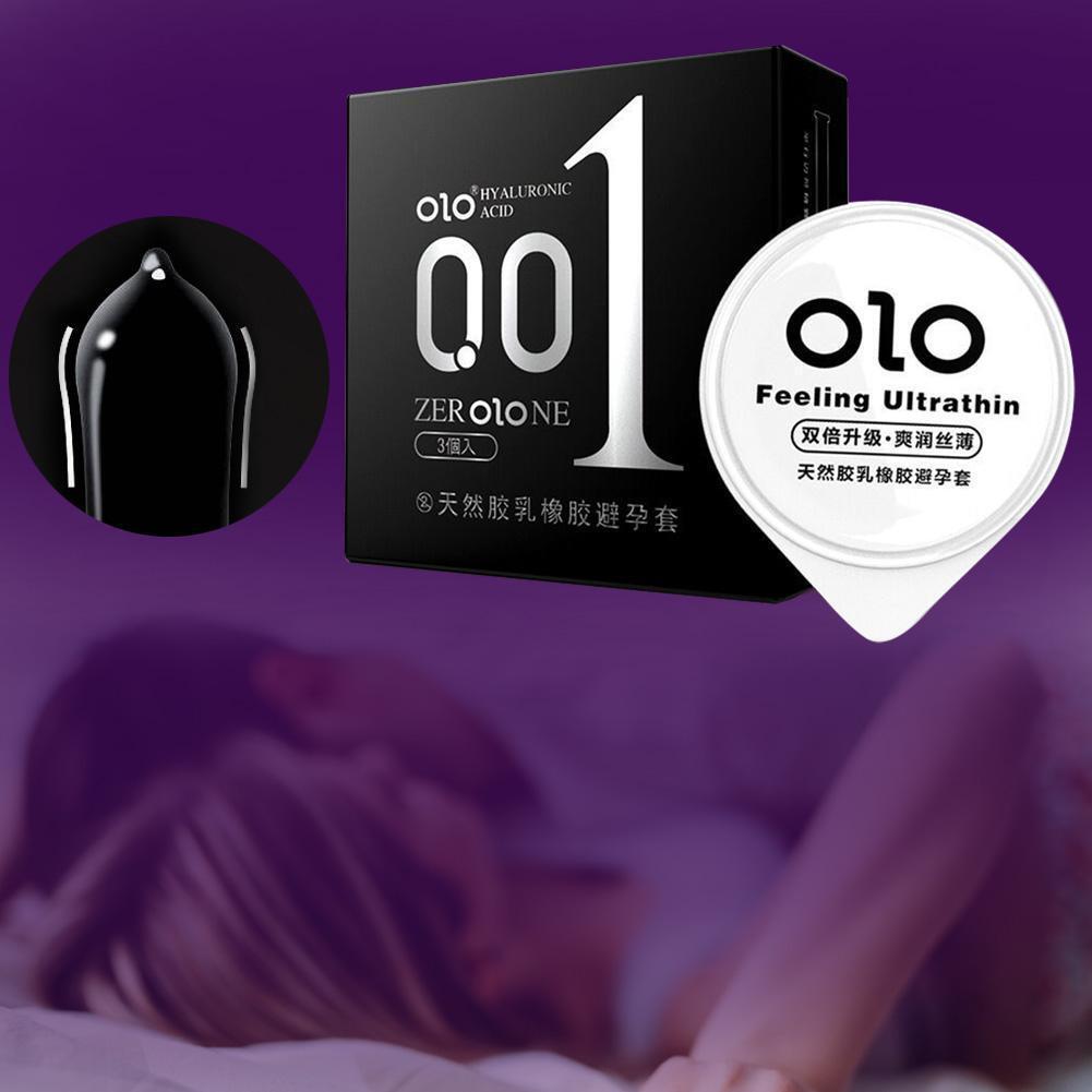 # 3 Stück OLO Hyaluronsäure-Kondom, ultradünne, mit Latex geschmierte Kondome (s