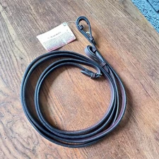 KL Select Red Barn, 1/2" plain leather brown reins, Full Size, 54”, New with Tag