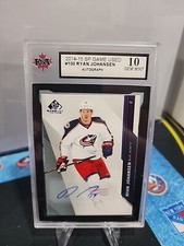 2014-15 SP Game Used Autographs Blue #100 Ryan Johansen KSA 10 GEM MINT