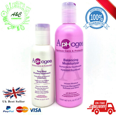 ApHogee zweistufige Proteinbehandlung 118ml mit ausgleichender Feuchtigkeitscreme 237ml Set