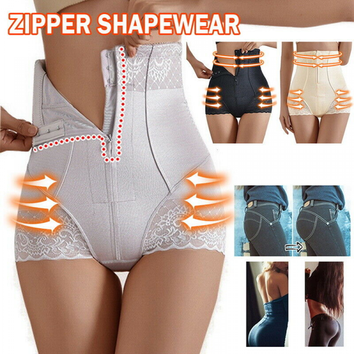 Women High Waist Tummy Control Panty Body Shaper Slimming Underwear Compression~