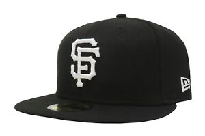 New-Era-59Fifty-Cap-MLB-San-Francisco-Giants-Mens-5950-Black-White-Fitted-Hat