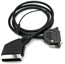 Amiga Video to SCART RGB cable with detachable audio - USA Seller