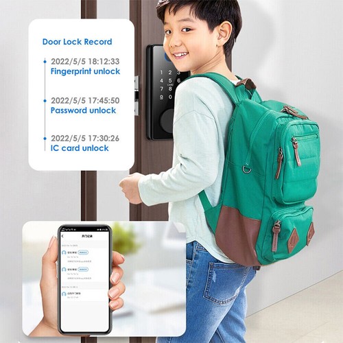 5-in-1 Smart Door Lock Biometric Fingerprint/Touch Password/Card/Key/App new - Picture 9 of 11