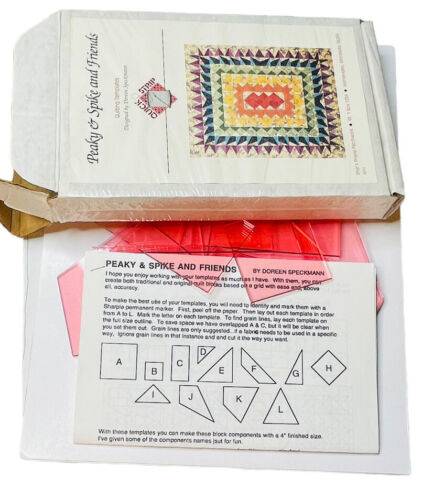 QUILTING TEMPLATES PEAKY & SPIKE FRIENDS SHAR’S PRAIRIE PATCHWORK QUICK STRIPS