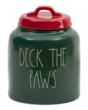 RAE DUNN Deck The Paws Canister 6.5" High X 6" Deep