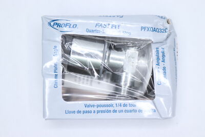 Proflo Fastfit Angle Stop Quarter Chrome 5/8''x 3/8''x 1/4'' PFXQAQ32