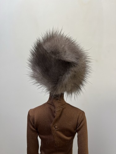 SALE~Gray Mink Fur Hat for Vintage Fashion Queen & American Girl Barbie~dimitha - Picture 5 of 10