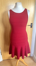 Alice + Olivia Ladies Dress 12 Knitted Summer Smart Casual Occasion Flippy Red