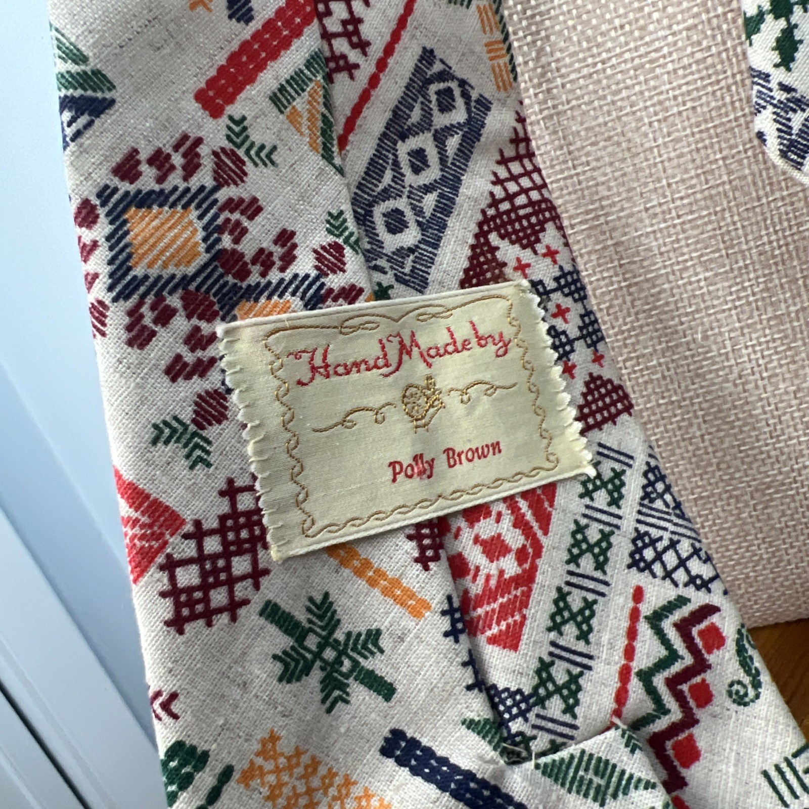 Handmade Men’s Patchwork Style Necktie By Polly B… - image 4