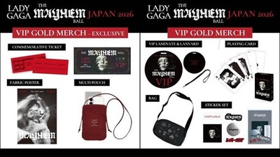 LADY GAGA Live Tour THE MAYHEM BALL 2026 VIP Gold Merch EXCLUSIVE