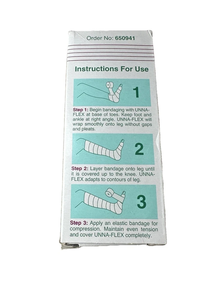Lot of 16 ConvaTec UNNA-FLEX Elastic Unna Boot 4"x10yd Zinc Oxide Paste Bandage - Image 4 of 4
