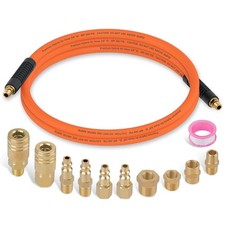12 Pieces Air Compressor Accessories Kit with 3/8 Inch x 6 FT Hybrid Hose,1/4...