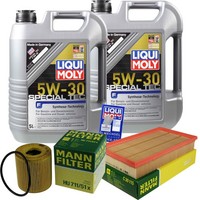 Mann Inspektionspaket 10L Liqui Moly 5W-30 FüR Jaguar XF Sportbrake 2.2 D
