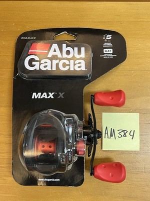 Abu Garcia MAX 4X 6.4:1 5 Bearing Black/Red RH Baitcaster 7.4oz Fishing Reel