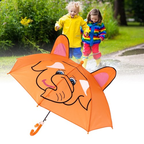 US (Orange)Kid Umbrella Lovely Cartoon Animal Easy Operation Light Weight Girls - Picture 22 of 24