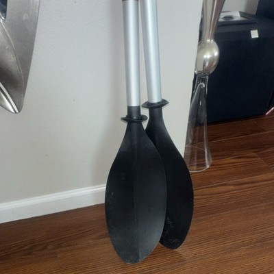 Black Silver Kayak Canoe Raft Paddles Set
