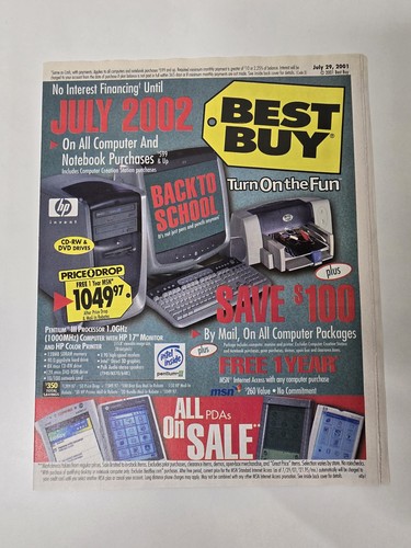 Vintage Best Buy July 29 2001 Game Boy Advance Pokemon Crystal Zelda 27 Page Ad