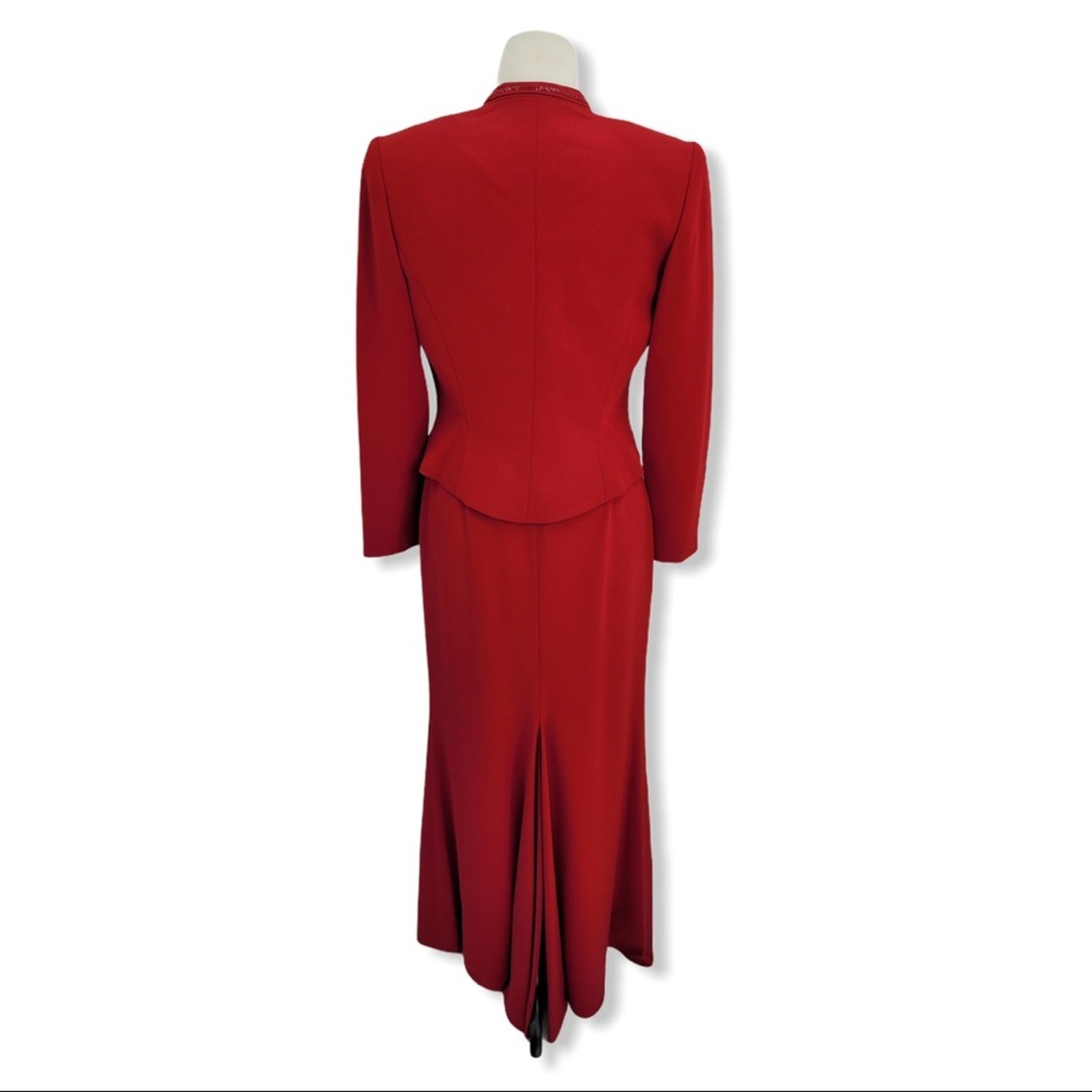Daymor Couture Red Long Evening Gown & Jacket Size 4 NWT