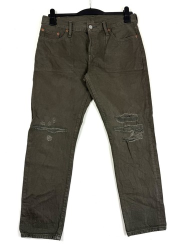 Levi's 501 CT Jeans Regular Herren W28 L32 Taupe-Grün Ripped Denim Hose - Bild 1 von 11
