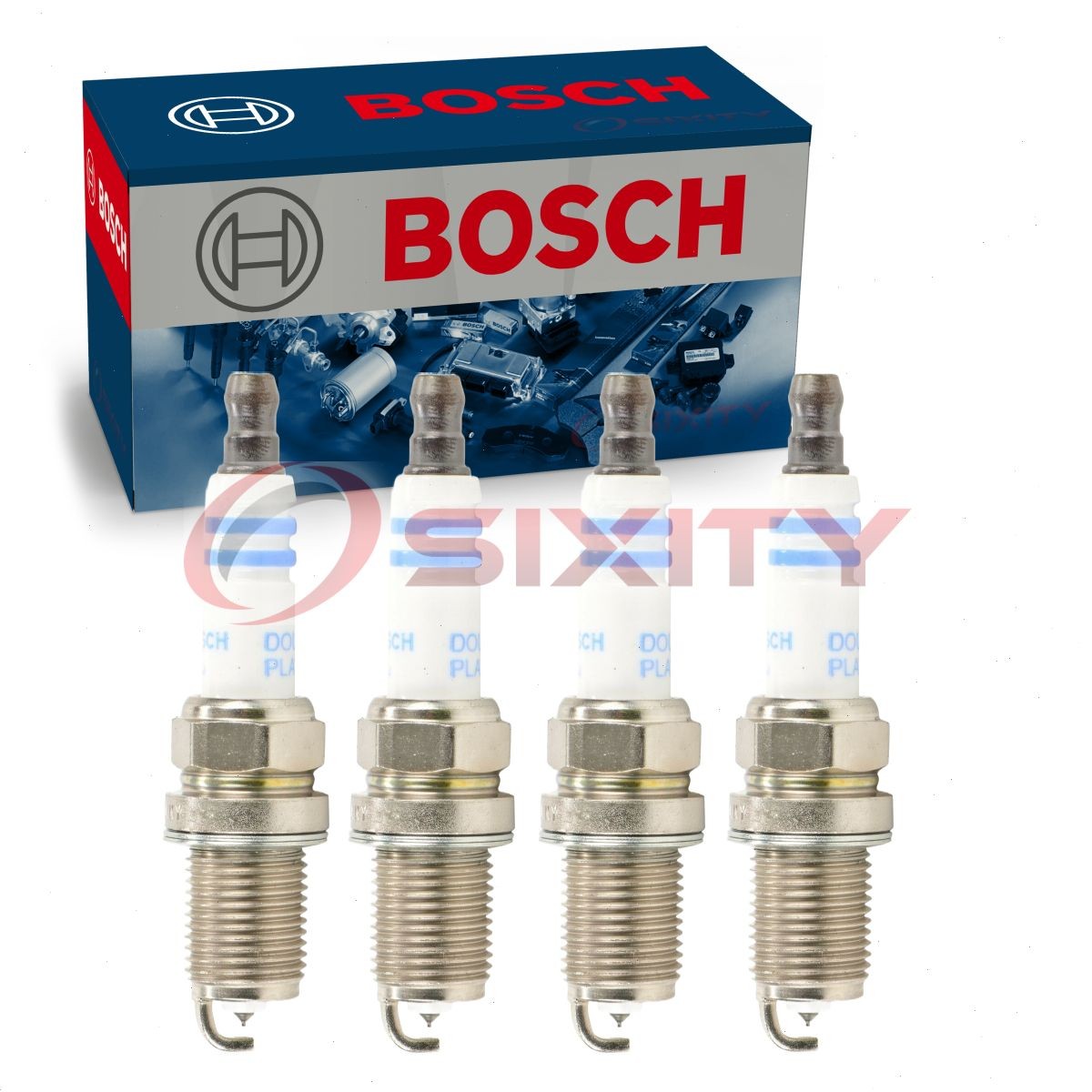 4 pc Bosch Double Platinum Spark Plugs for 1994 Pontiac Grand Am 2.3L L4 fv