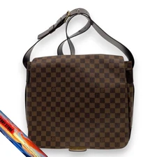 Louis Vuitton Shoulder Bag Leather Damier Bastille M45258 Brown