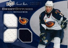 2007-08 Sweet Shot Sweet Stitches Triples #SSTIK Ilya Kovalchuk Jersey /299 HKY