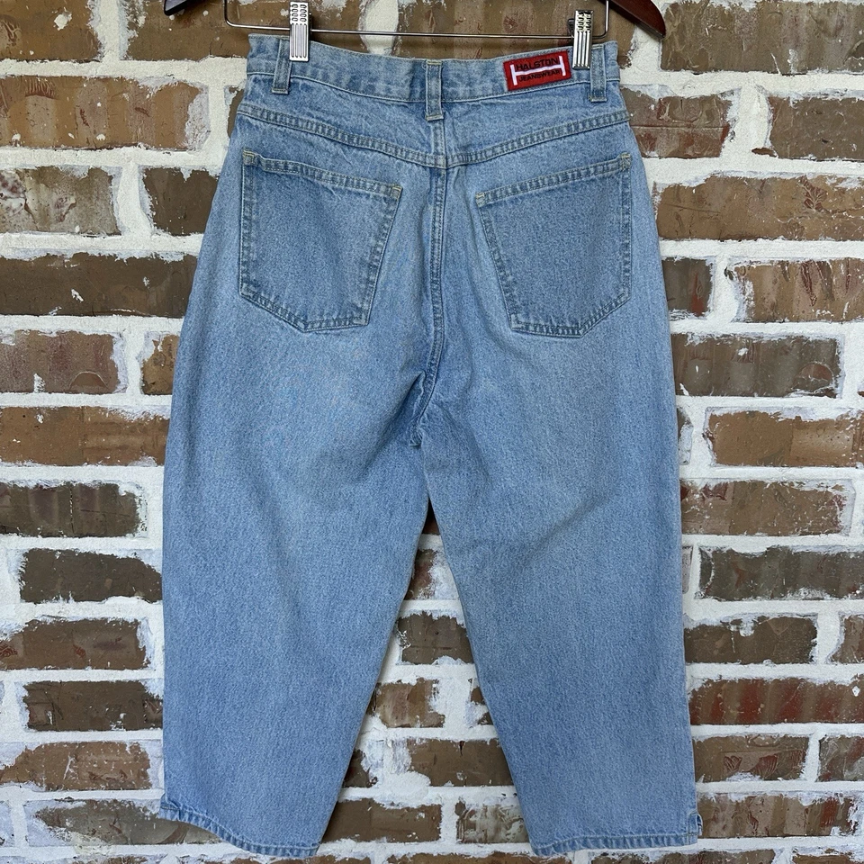 Halston Jeanswear Jeans Denim Blue Women's Size 6 Cropped High Rise Waist 28" - Image 2 of 4