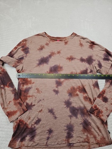 Lululemon Shirt Mens Medium Lab Wool Rusty Brown Tye Dye Long Sleeve - Picture 3 of 7