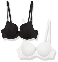 Amazon Essentials Damen Vollschalen-Bh Aus Baumwolle, 2Er-Pack, Schwarz/Weiß,