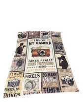NEW small lap blanket throw approx. 38x30 inches toddlers kids camera photos