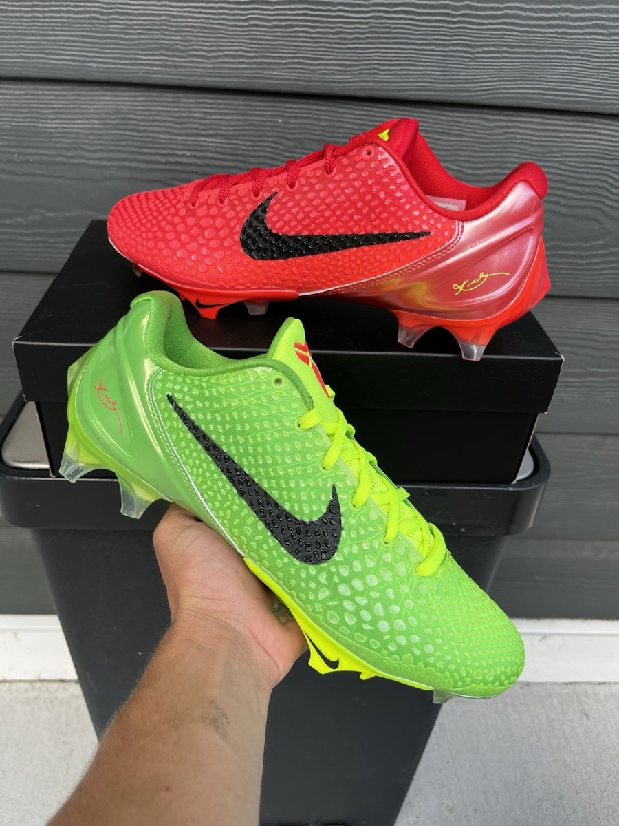 Size 8.5 - Nike Vapor Edge Kobe 6 SE Cleat Grinch Mismatch
