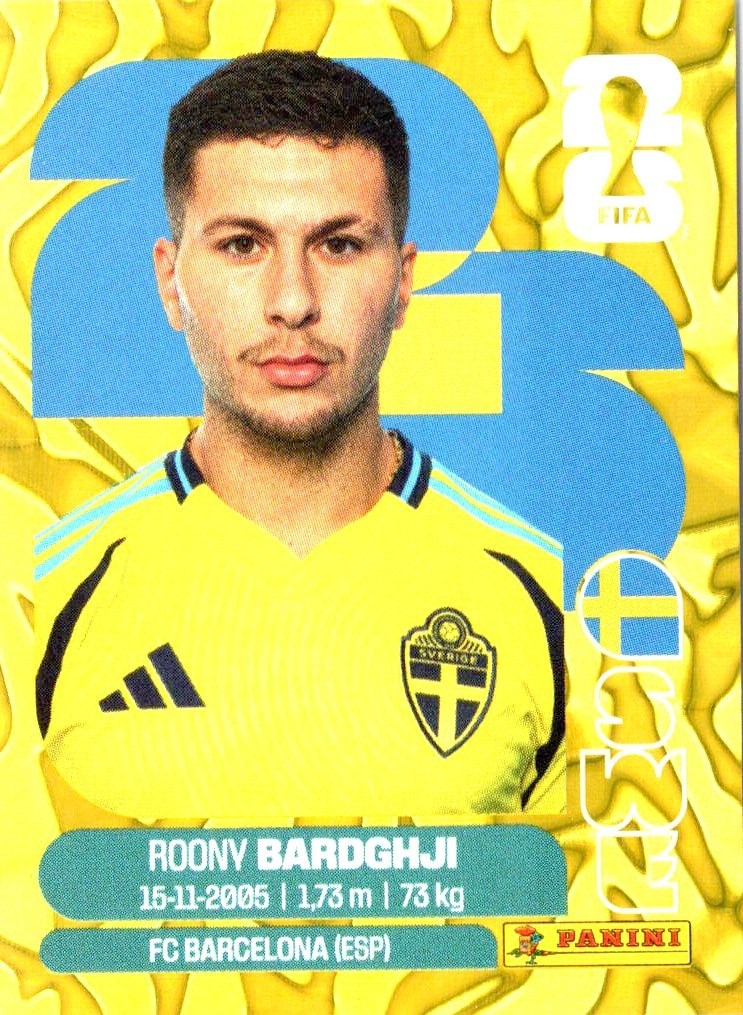 2026 Panini World Cup Sticker Sweden Gold Crumple Foil Multi Variation Pick