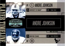 2006 Donruss Gridiron Gear Player Timeline Silver #5 Andre Johnson /250 - FB
