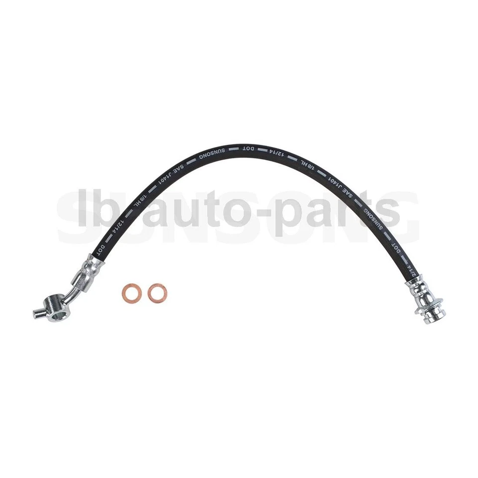Manguera de freno delantera Sunsong 2 piezas para Nissan Frontier 1998-2001 tracción trasera 2,4 L Foto 3 de 4