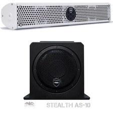 Wet Sounds Package White Stealth 6 Ultra SoundBar AS10 10" Powered Stealth Sub
