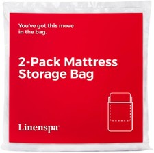 Linenspa Mattress Bag   2 Pack Queen / Full size Mattress Bags for Moving, Stora