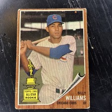 1962 Topps Baseball Card #288 Billy Williams ASR HOF Chicago Cubs MJR