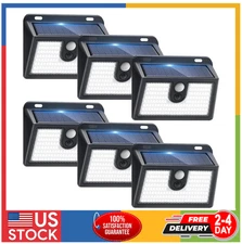 6 Pack Solar Motion Sensor Lights - 800 Lumen Outdoor Security Bright Lights