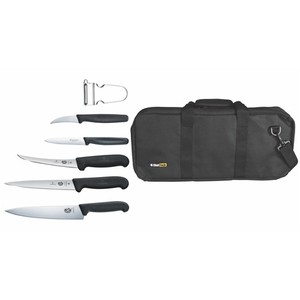Victorinox 7pc Apprentis Hospitality Chef Knife Set Roll Knives Bag