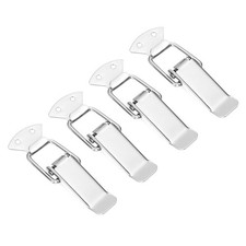 4 Pcs 1 Inch 201 Stainless Steel Spring Loaded Toggle Latch, Silver