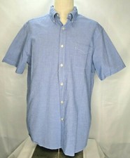 Men's Cremieux Classics Shirt Sz XL Blue Button Front Short Sleeve NWT