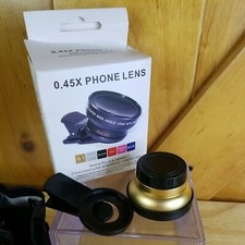 Camera Lens for cell phones HD Super Wide Angle .45x Mobile Phone 37 MM Macro