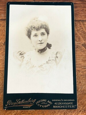 victorian photograph . pretty lady .nice eyes . percy guttenberg manchester