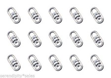 50 Metal SWIVEL Connector Link for Key Chains/Rings, etc ~16mm x 7mm Double Eye
