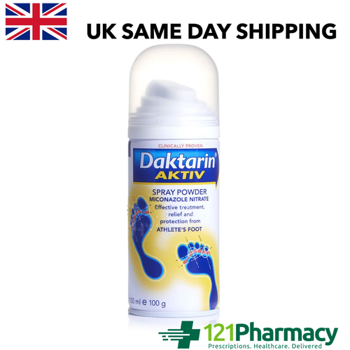 Daktarin Aktiv Spray Powder 100g Relief & Protection from Athlete's