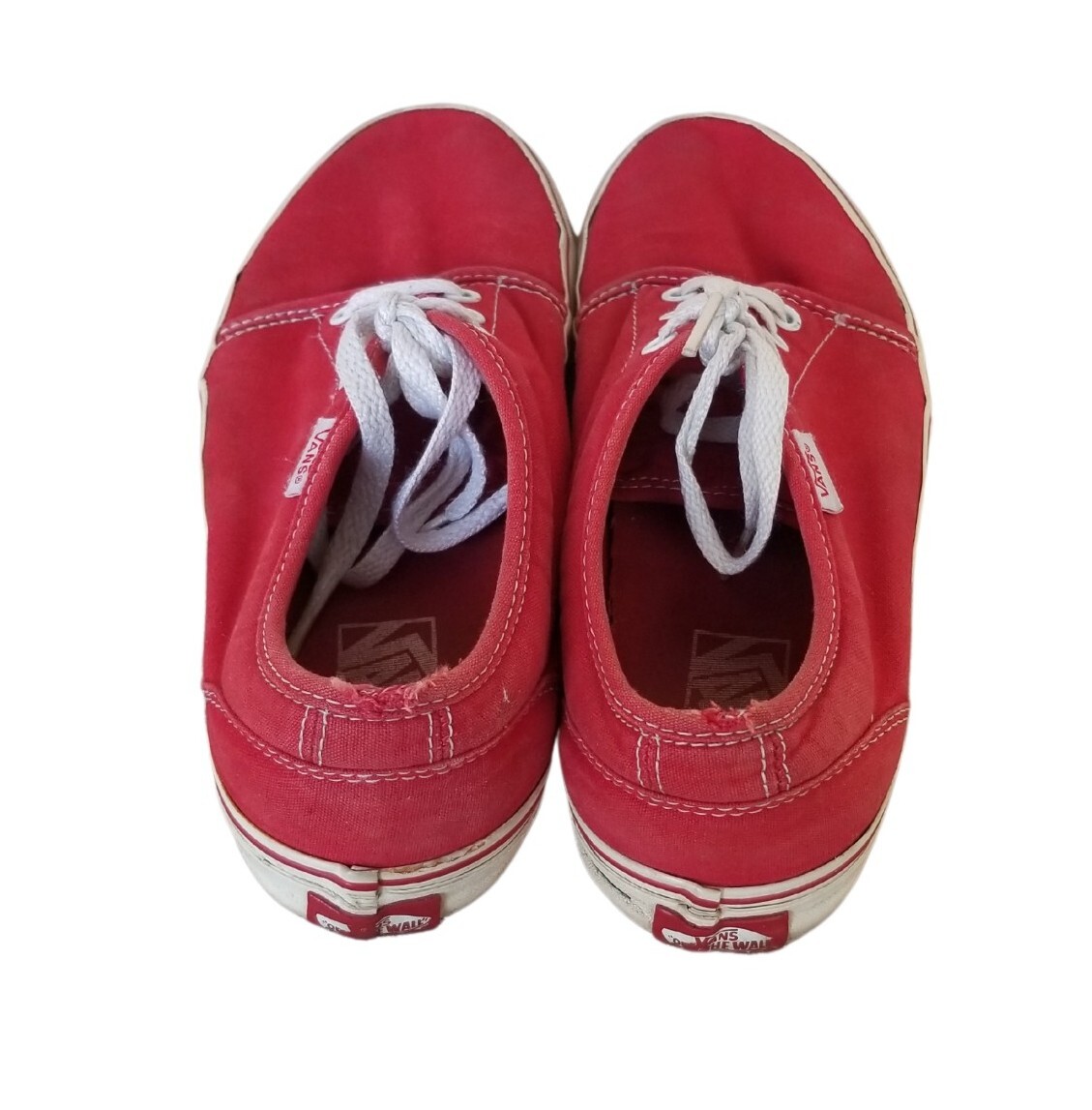 SAOLA Sneakers da skateboard Vans Cherry Red Authentics suole rosse da uomo 8