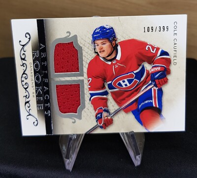 Upper Deck 2021-22 Artifacts - Cole Caufield Horizontal Material Canadians /399