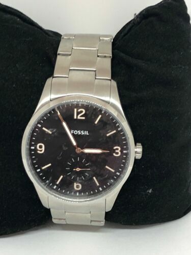 Fossil Vintage 54 Stainless Steel Black 